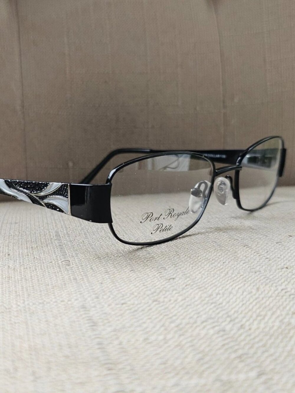 Port Royale Collection Women Glasses Frame Black Tone Metal KARMIN Eyewear NWT